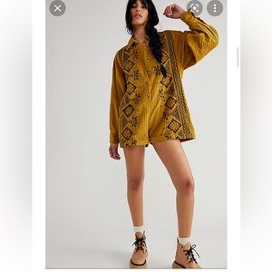 Free People corduroy dreams romper